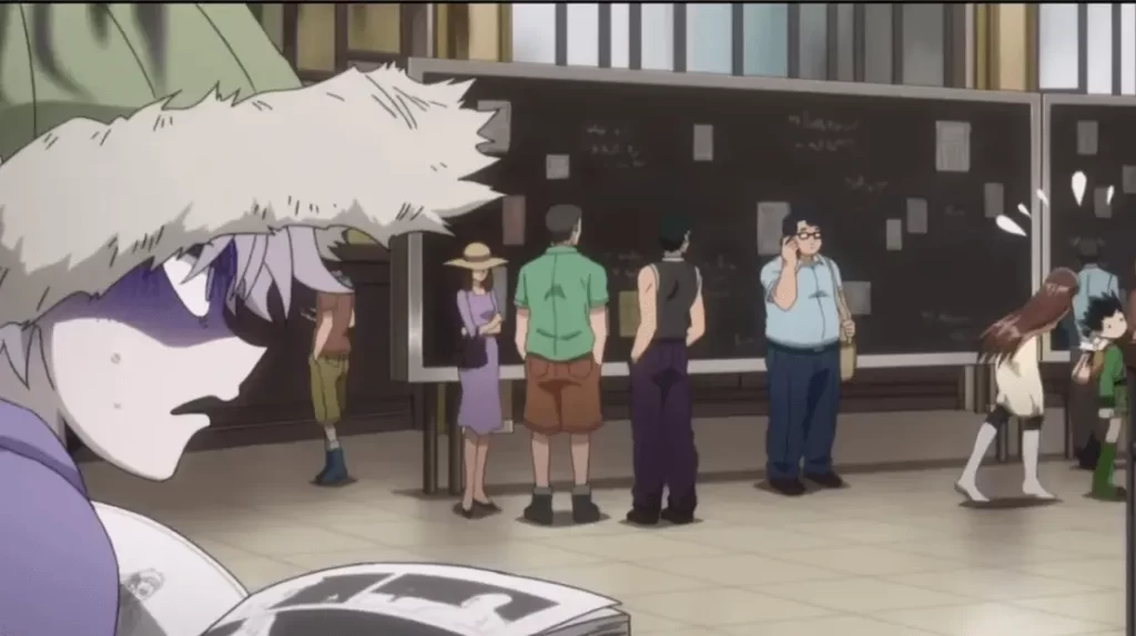 ゴンのことを追跡するキルア