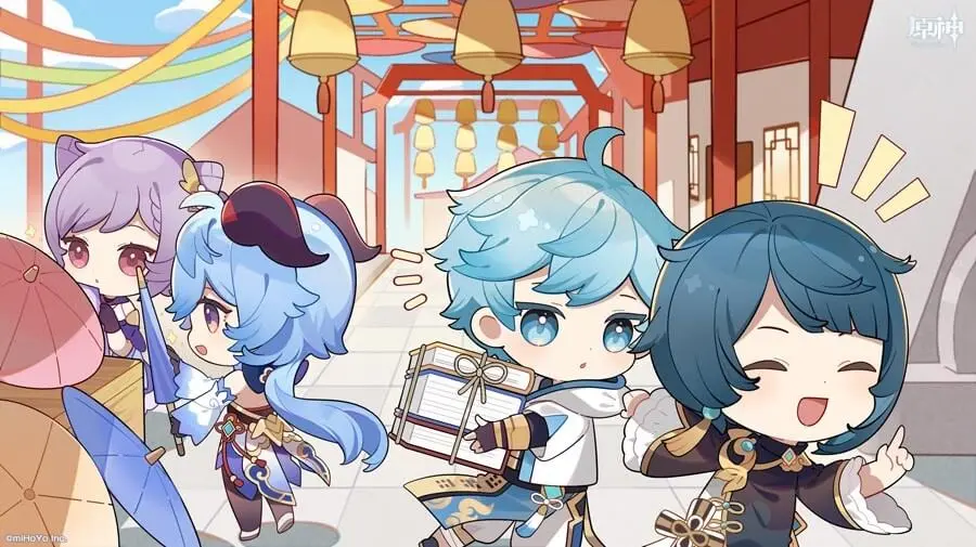 行秋と重雲の公式イラスト