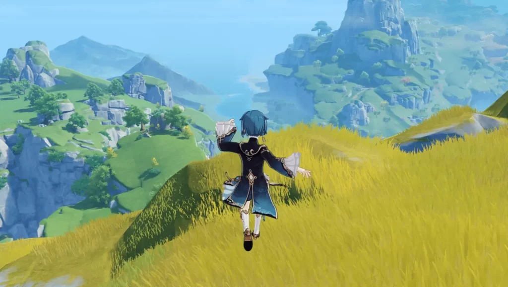 行秋のジャンプ姿