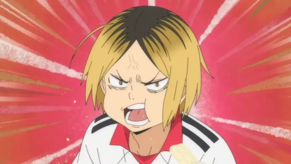 ハイキューの孤爪研磨がバナナを食べて怒る